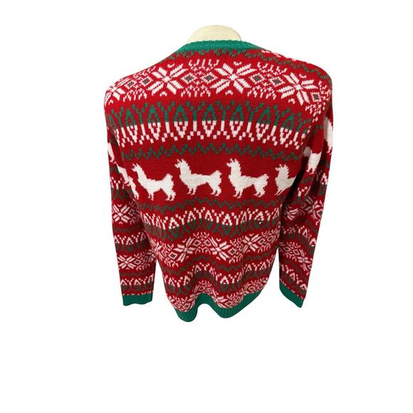 Holiday Time Reindeer Ugly Christmas Sweater Lights Sunglasses Men’s L - Picture 3 of 4